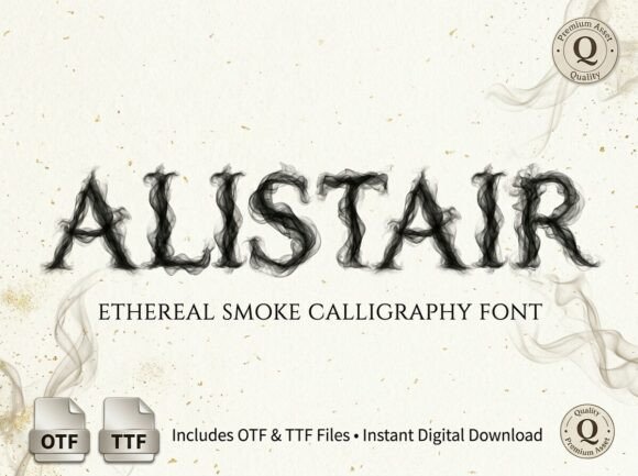 Alistair: Ethereal Smoke Font for Atmospheric Designs