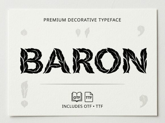 Baron: The Avant-Garde Font for Bold Creators