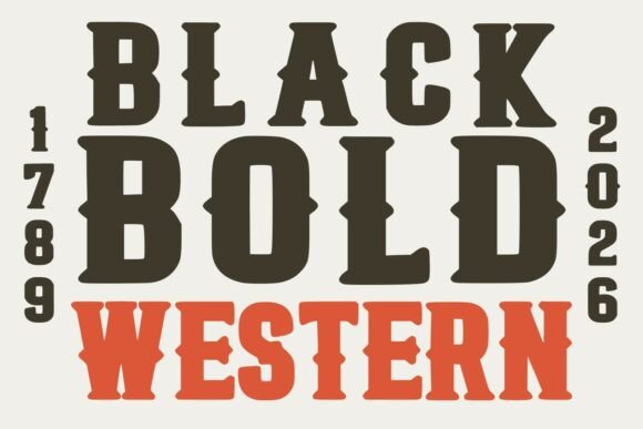 Black Bold Western: Authentic Vintage Typeface for Bold Designs