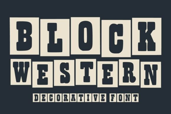Block Western: A Bold Typeface for Vintage Charm