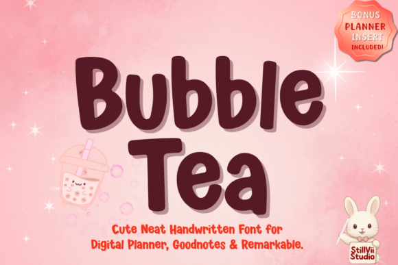 Bubble Tea: The Playful Font for Digital Planners and Creative Design