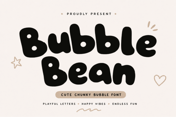 Discover the Playful Charm of Bubble Bean Display Font