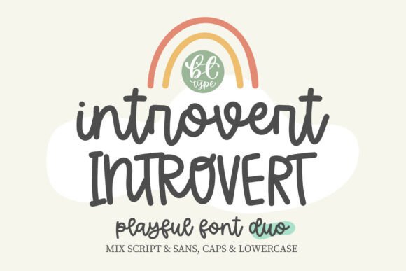 Introvert Font Duo: Cozy Script and Sans for Creative Projects