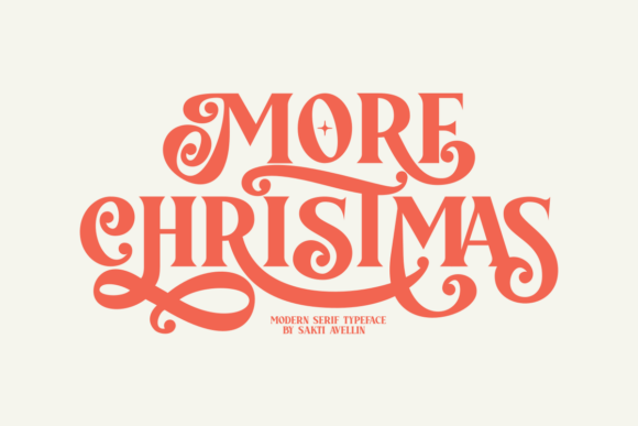 More Christmas: A Festive Display Serif for Bold Designs