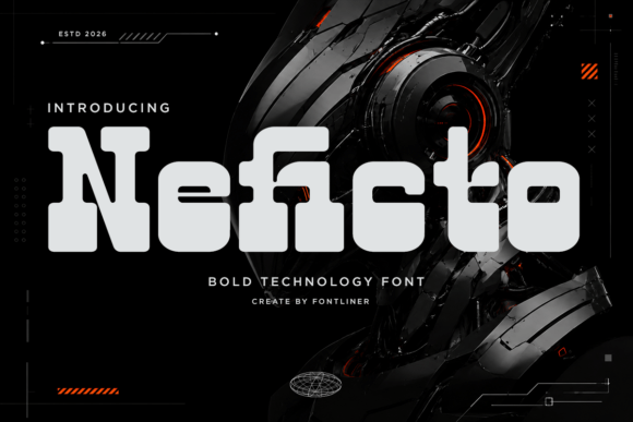 Neficto: A Bold Futuristic Display Typeface
